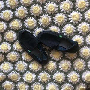 Blue denim Sanuk hemp fabric slip-ons